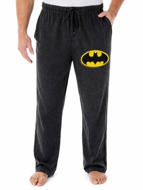 Batman Charcoal Gray Logo Lounge Pants Size M